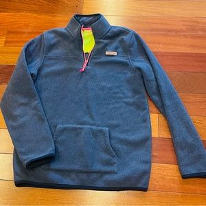 💥😁Vineyard Vines Navy Fleece pullover-XL-EUC